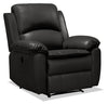 Fauteuil à inclinaison électrique Chandler de 37 po en tissu d’apparence cuir - gris