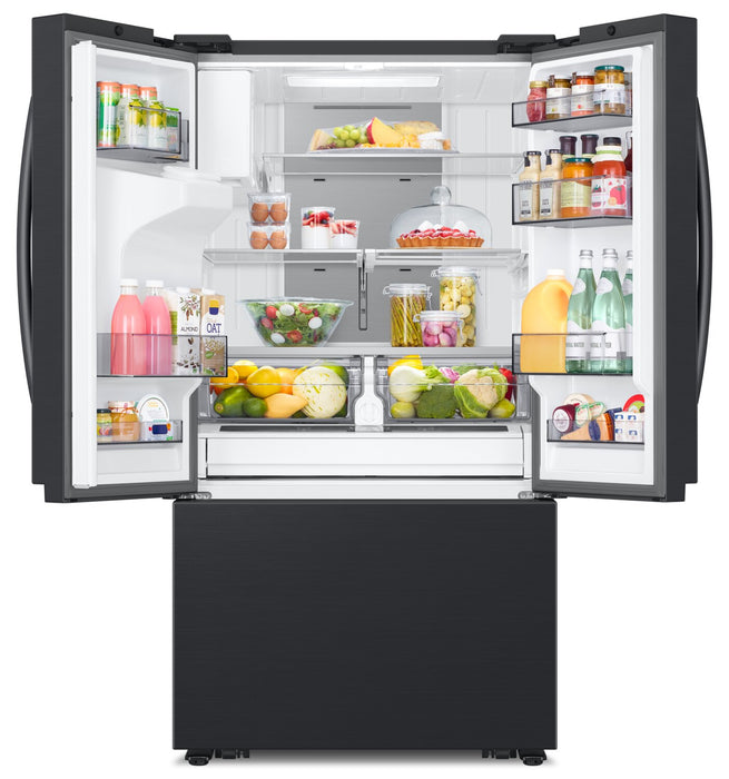 Réfrigérateur Samsung de 31 pi³ et de 36 po pleine profondeur à portes françaises - acier noir mat - RF32CG5400MTAA