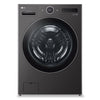 Laveuse-sécheuse tout-en-un à la vapeur intelligente haute efficacité LG de 5,7 pi³ à chargement frontal - acier noir - WM6998HBA
