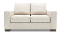  Causeuse Track de Sofa Lab de 62 po fabriquée au Canada en tissu d’apparence lin avec accoudoirs rectilignes - beige Luxury Sand 