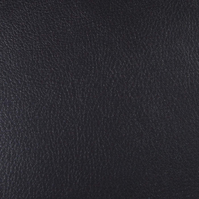 Fauteuil Drake de 41,5 po en tissu d’apparence cuir avec pouf rétractable et appuie-têtes relevables - noir