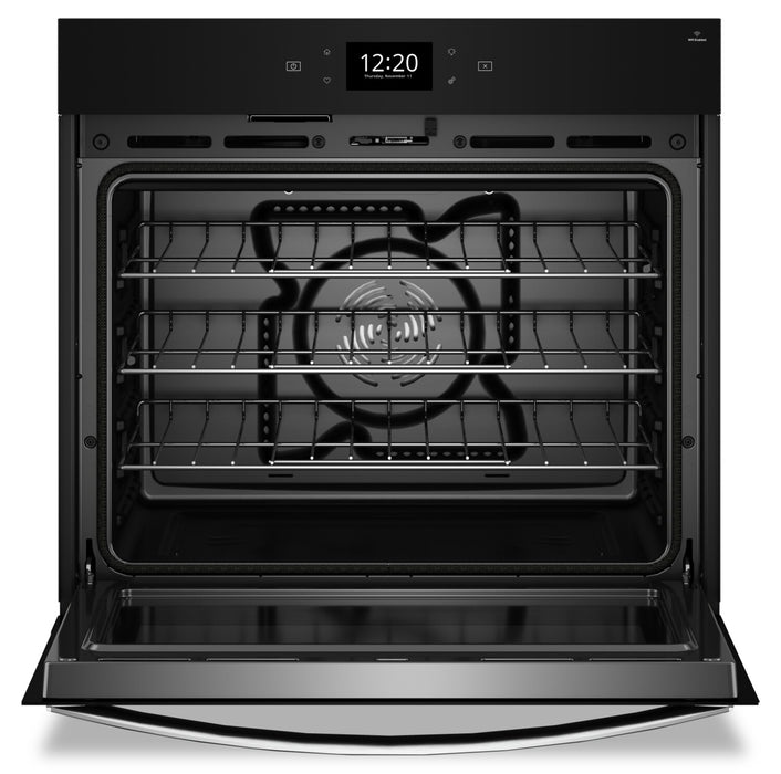 Four mural simple électrique Whirlpool de 4,3 pi³ et de 30 po avec convection véritable - acier inoxydable résistant aux traces de doigts - WOES7030PZ
