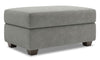 Pouf de rangement personnalisable The Trunk de Sofa Lab de 39 po fabriqué au Canada en tissu de velours - gris Platinum Grey
