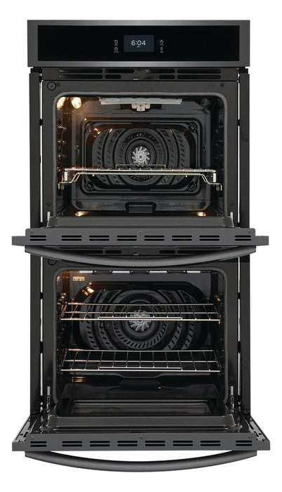 Four mural double électrique Frigidaire Gallery de 3,8/3,8 pi³ et de 27 po avec convection totale - acier inoxydable noir Smudge-ProofMD - GCWD2767AD