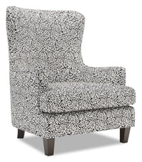  Fauteuil d’appoint à oreilles Sofa Lab de 32 po fabriqué au Canada en tissu - Onyx multicolore 
