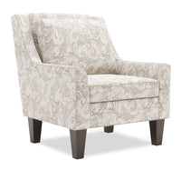  Fauteuil d’appoint club Sofa Lab de 29 po fabriqué au Canada en tissu avec pattes en bois - Dove multicolore 
