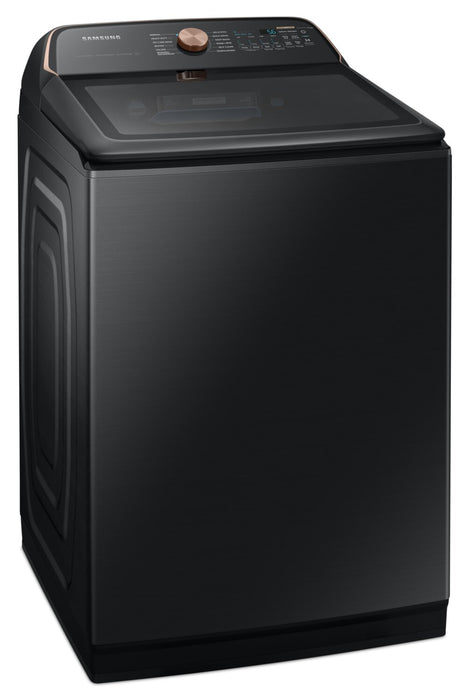Laveuse haute efficacité Samsung à chargement par le haut de 6,2 pi³ - acier inoxydable noir - WA54CG7550AVA4