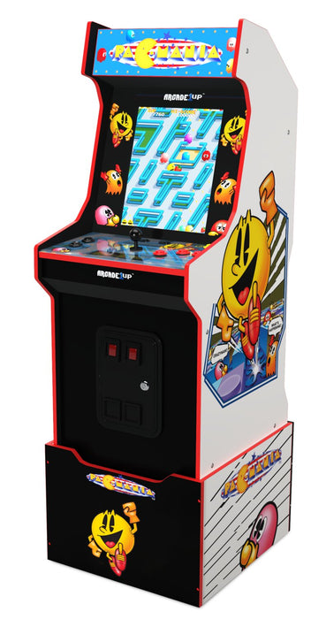 Borne d'arcade édition Bandai Namco Legacy PAC-MANIAMC de Arcade1Up avec plateforme
