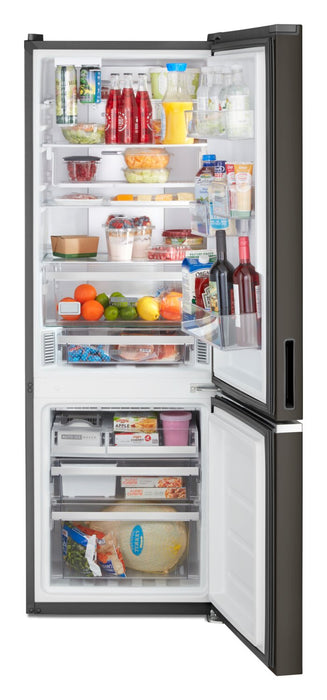 Réfrigérateur Whirlpool de 12,9 pi³ et de 24 po à congélateur inférieur - fini en acier inoxydable noir - WRB543CMJV