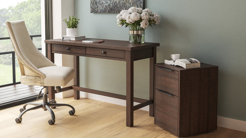 Bureau Camiburg de 47,25 po àc 2 tiroirs - brun