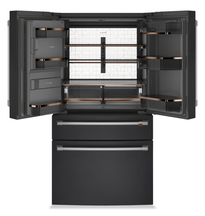 Réfrigérateur Café de 22,3 pi³ et de 36 po à 4 portes - noir mat - CXE22DP3PD1