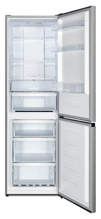 Réfrigérateur Hisense de 10,7 pi³ et de 23,4 po à congélateur inférieur - titane - RB12A2CSE