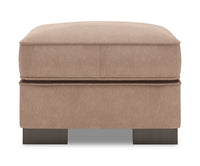 Pouf Track de Sofa Lab de 24 po fabriqué au Canada en tissu d’apparence lin - brun Pax Wicker