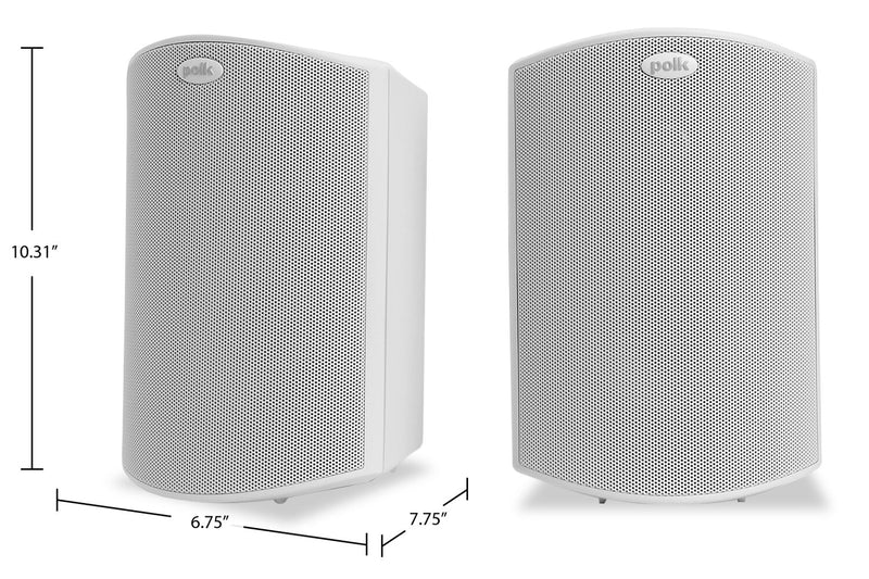 Haut-parleurs pour l’extérieur Atrium 5 de Polk Audio avec haut-parleurs individuels de 5 po blancs - AM5088