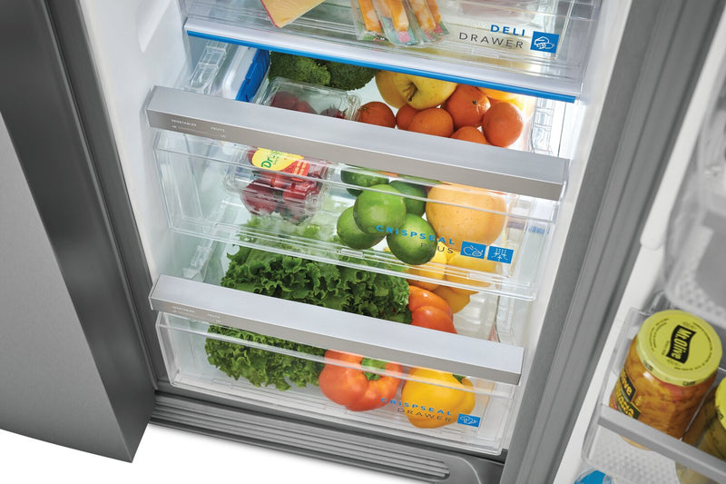 Réfrigérateur Frigidaire Gallery de 25,6 pi³ et de 36,1 po de profondeur standard à compartiments juxtaposés - acier inoxydable Smudge-ProofMD - GRSS2652AF