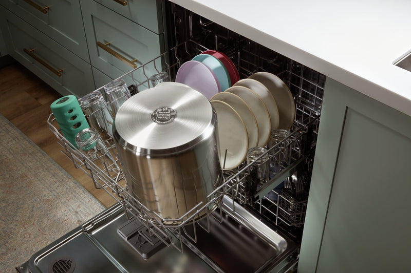 Lave-vaisselle encastré Whirlpool de 24 po et de 50 dBA avec commandes sur le dessus - acier inoxydable résistant aux traces de doigts - WDT740SALZ