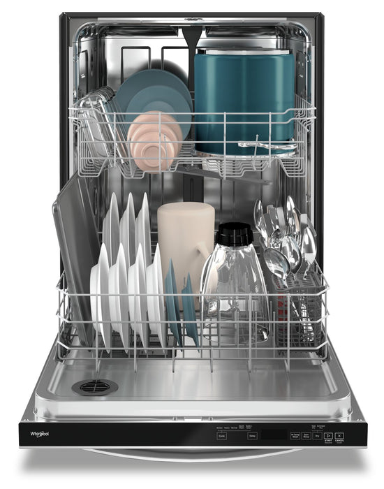Lave-vaisselle encastré Whirlpool de 24 po et de 50 dBA avec commandes sur le dessus - acier inoxydable résistant aux traces de doigts - WDT740SALZ