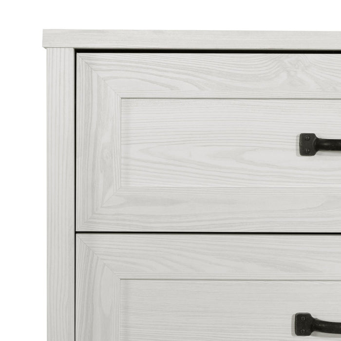 Commode verticale Dove de 30,5 po (L) x 49 po (H) à 5 tiroirs pour la chambre à coucher, fabriquée au Canada - blanche