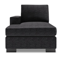  Fauteuil long de droite Track de la collection Sofa Lab - Luxury Charcoal 