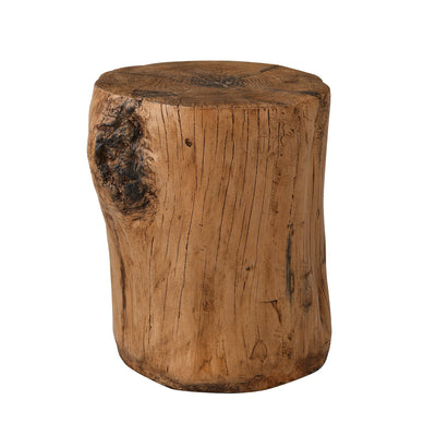 Jordy Ottoman Accent Table – Original  - Rustic style End Table in Original  Cement