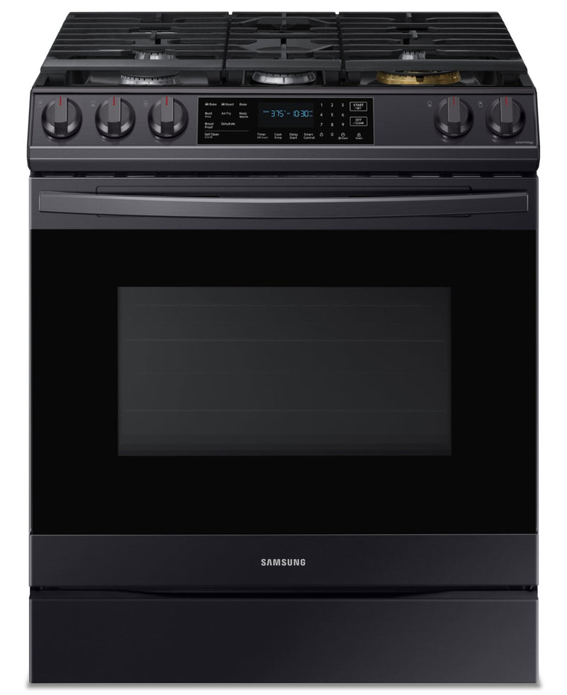 Samsung 6.0 Cu. Ft. Gas Range with True Convection and Air Fry - NX60T8511SG - Gas Range in Black Stainless Steel
