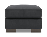  Pouf Track de Sofa Lab de 24 po fabriqué au Canada en tissu d’apparence lin - gris Pax Pepper 