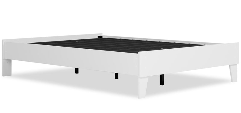 Lit plateforme Wolf, blanc - format lit double