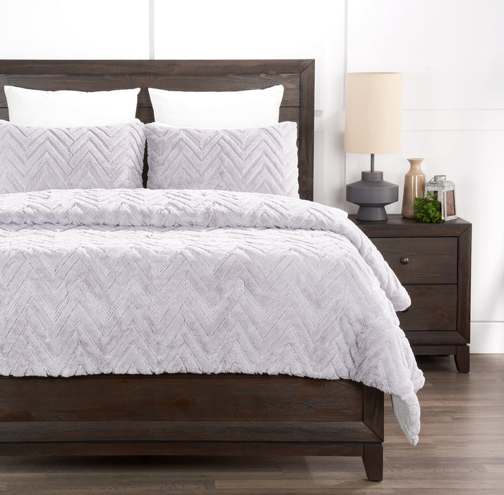 Ensemble d'édredon Tilda 3 pièces pour très grand lit - gris