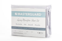 Ensemble de draps MasterguardMD 4 pièces pour très grand lit - gris pâle