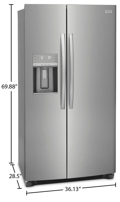 Réfrigérateur Frigidaire Gallery de 22,3 pi³ et de 36,1 po de profondeur comptoir à compartiments juxtaposés - acier inoxydable Smudge-ProofMD - GRSC2352AF
