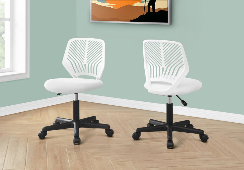 Chaise de bureau Luke de 20 po pour enfants - blanche