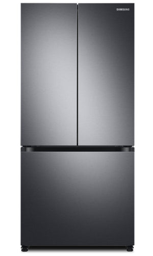 Réfrigérateur Samsung de 17,5 pi³ et de 33 po à portes françaises de profondeur comptoir - acier inoxydable noir - RF18A5101SG/AA