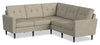 Sofa sectionnel modulaire BLOK de Scott Living 5 pièces en tissu avec accoudoirs à l’anglaise et coussins réversibles - taupe