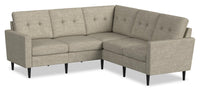  Sofa sectionnel modulaire BLOK de Scott Living 5 pièces en tissu avec accoudoirs à l’anglaise et coussins réversibles - taupe