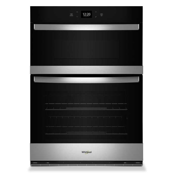 Four mural combiné électrique Whirlpool de 5,7 pi³ et de 27 po avec friture à air - acier inoxydable résistant aux traces de doigts - WOEC5027LZ