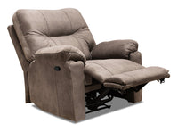  Fauteuil coulissant inclinable Gybson de 38 po fabriqué au Canada en tissu - brun latté