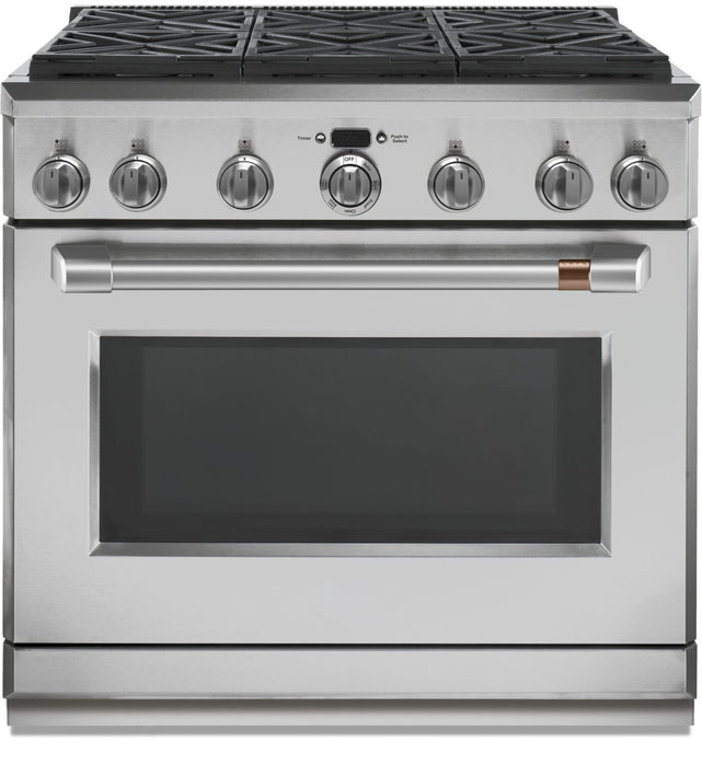 Coup-de-pied Café de 36 po en acier brossé pour cuisinière professionnelle- CXPR6TKPMSS