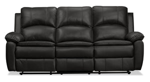 Sofa inclinable Chandler en tissu Leath-Aire - gris 