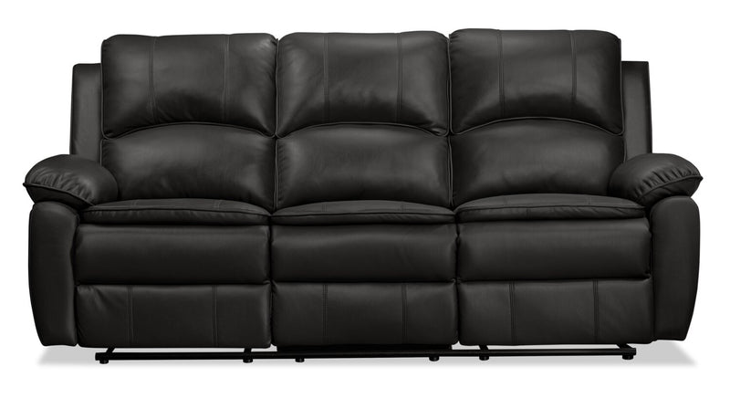Sofa inclinable Chandler de 82 po en tissu d’apparence cuir - gris