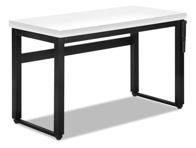 Kai Height-Adjustable Desk - White/Black 