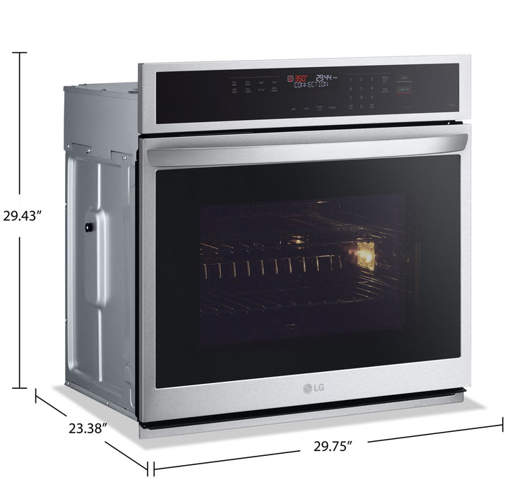 Four mural électrique LG de 4,7 pi³ et de 30 po avec convection véritable - acier inoxydable Smudge-ProofMD - WSEP4723F