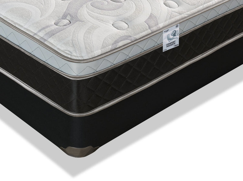 Ensemble matelas à Euro-plateau divisé à profil bas Pisa II de Springwall pour grand lit