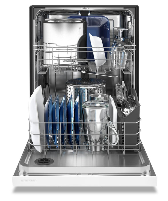 Lave-vaisselle encastré Maytag de 24 po et de 50 dBA avec commandes à l’avant - blanc - MDB4949SKW