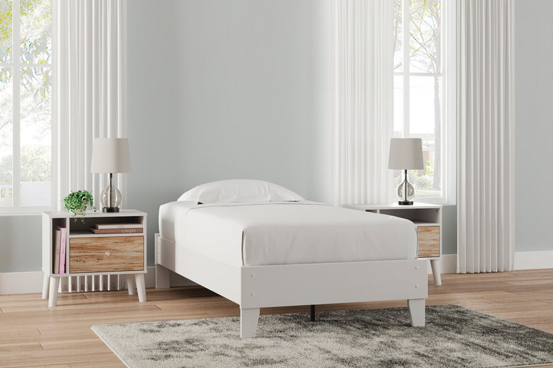 Lit plateforme Wolf pour enfants, blanc - format lit simple