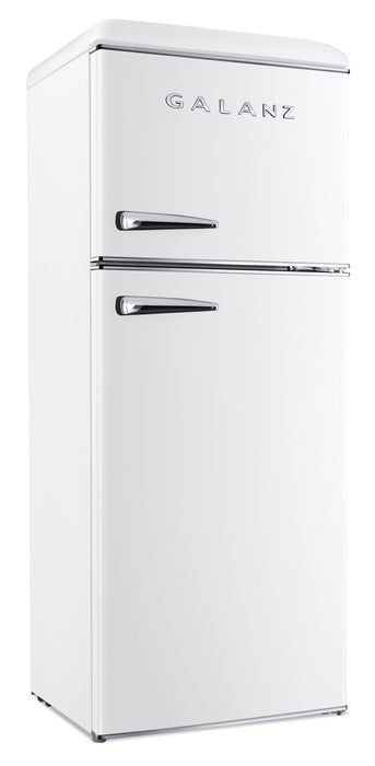Réfrigérateur Galanz de 12 pi³ et de 23,7 po à congélateur supérieur - blanc milkshake - GLR12TWEEFR