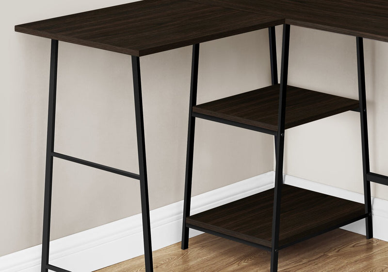 Bureau en forme de L Evlin de 42 po à tablettes - espresso