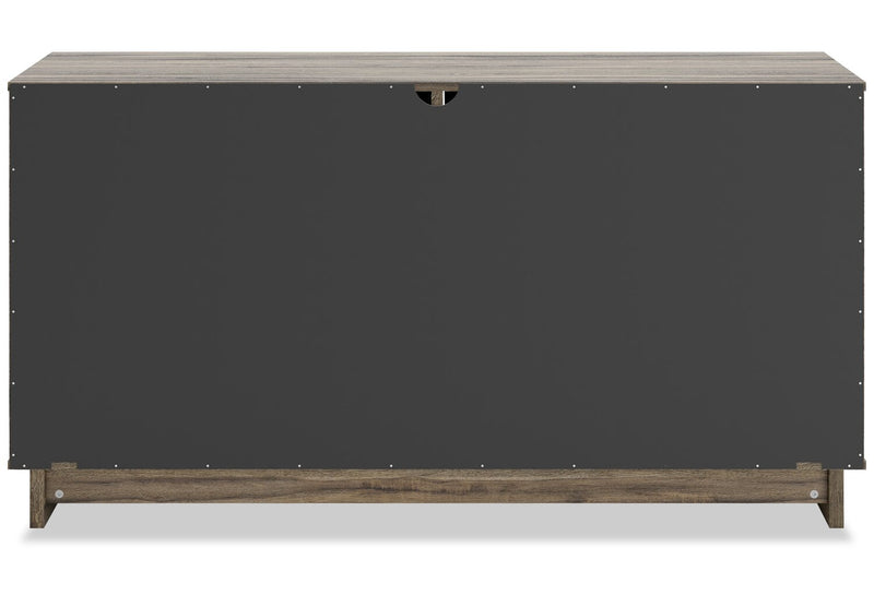 Commode Arik de 59 po (L) x 30,8 po (H) à 6 tiroirs pour la chambre à coucher - brune