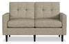 Causeuse modulaire BLOK de Scott Living de 60,18 po en tissu avec accoudoirs à l’anglaise et coussins réversibles - taupe