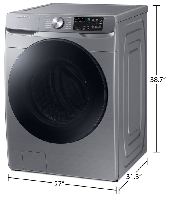 Laveuse à la vapeur Samsung à chargement frontal de 5,2 pi³ - grise - superposable - WF45B6300AP/US