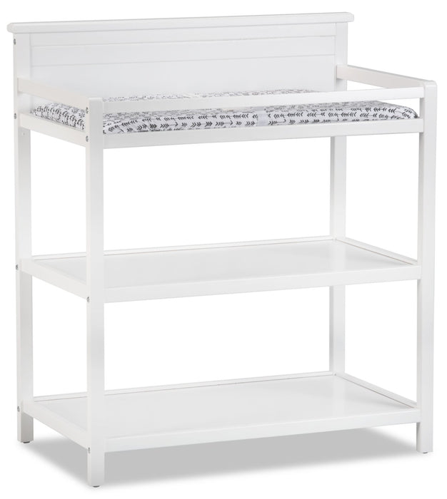 Table à langer Harper pour bébé avec matelas à langer - blanche